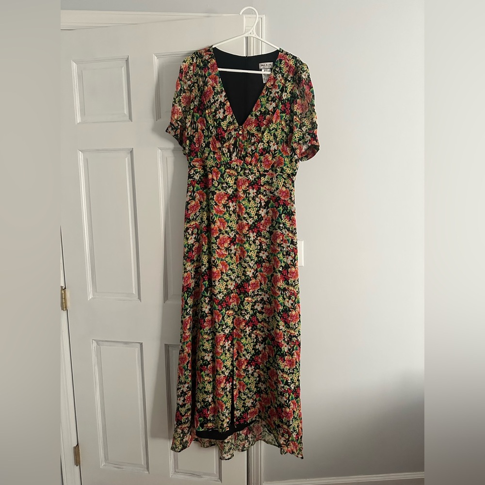 Paul & Joe Floral V-Neck Maxi Dress